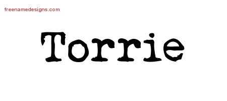 Torrie Vintage Writer Name Tattoo Designs