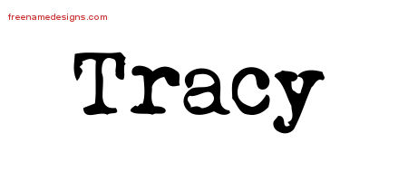 Tracy Vintage Writer Name Tattoo Designs