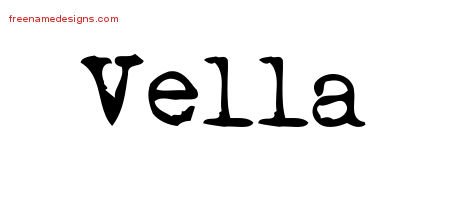 Vella Vintage Writer Name Tattoo Designs