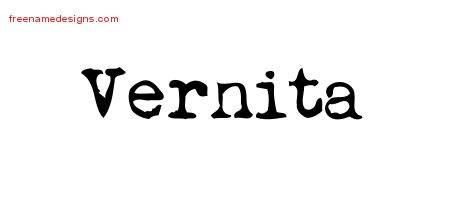 Vernita Vintage Writer Name Tattoo Designs
