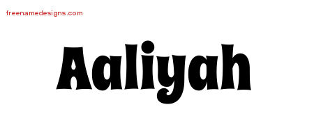 Groovy Name Tattoo Designs Aaliyah Free Lettering