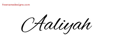 Cursive Name Tattoo Designs Aaliyah Download Free