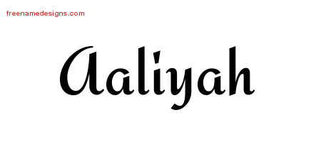 Calligraphic Stylish Name Tattoo Designs Aaliyah Download Free