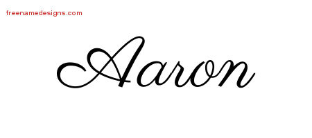 Classic Name Tattoo Designs Aaron Graphic Download