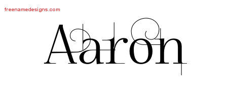 Decorated Name Tattoo Designs Aaron Free