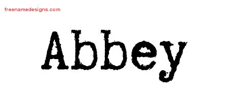 Typewriter Name Tattoo Designs Abbey Free Download