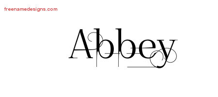 Decorated Name Tattoo Designs Abbey Free