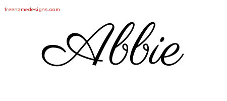 Classic Name Tattoo Designs Abbie Graphic Download