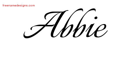 Calligraphic Name Tattoo Designs Abbie Download Free