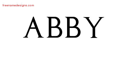 Regal Victorian Name Tattoo Designs Abby Graphic Download