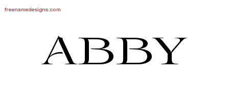 Flourishes Name Tattoo Designs Abby Printable