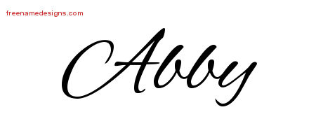Cursive Name Tattoo Designs Abby Download Free