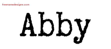 Typewriter Name Tattoo Designs Abby Free Download
