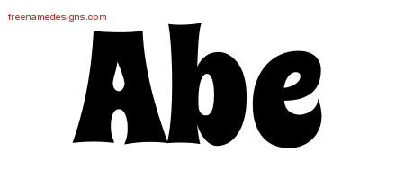 Groovy Name Tattoo Designs Abe Free