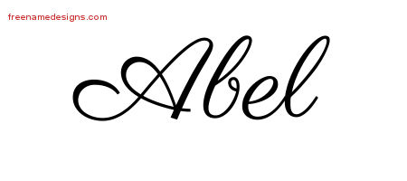 Classic Name Tattoo Designs Abel Printable