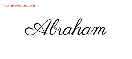Classic Name Tattoo Designs Abraham Printable