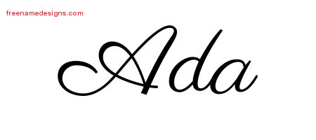 Classic Name Tattoo Designs Ada Graphic Download