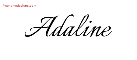 Calligraphic Name Tattoo Designs Adaline Download Free
