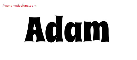 Groovy Name Tattoo Designs Adam Free Lettering