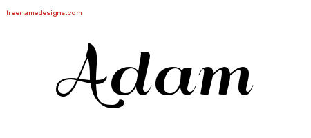 Art Deco Name Tattoo Designs Adam Printable
