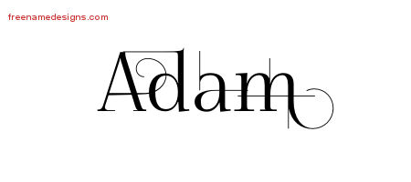 Decorated Name Tattoo Designs Adam Free