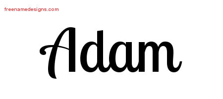 Handwritten Name Tattoo Designs Adam Free Printout
