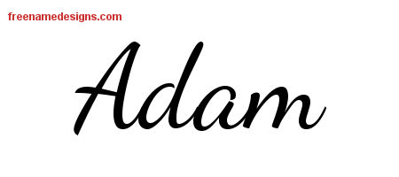 Lively Script Name Tattoo Designs Adam Free Download