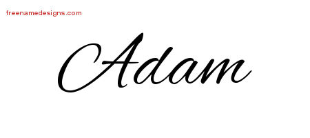 Cursive Name Tattoo Designs Adam Free Graphic