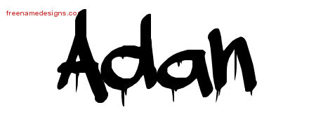 Graffiti Name Tattoo Designs Adan Free