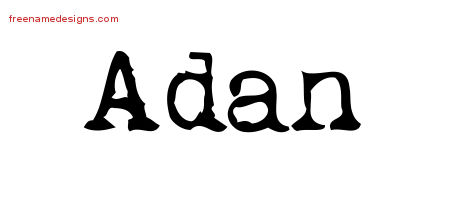 Vintage Writer Name Tattoo Designs Adan Free