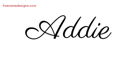 Classic Name Tattoo Designs Addie Graphic Download