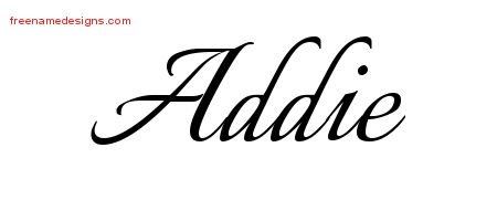 Calligraphic Name Tattoo Designs Addie Download Free