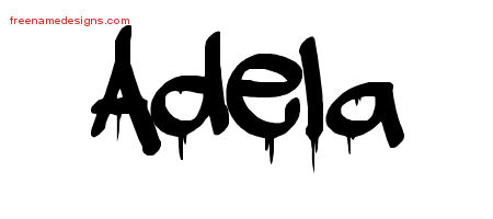 Graffiti Name Tattoo Designs Adela Free Lettering
