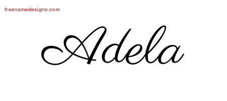 Classic Name Tattoo Designs Adela Graphic Download
