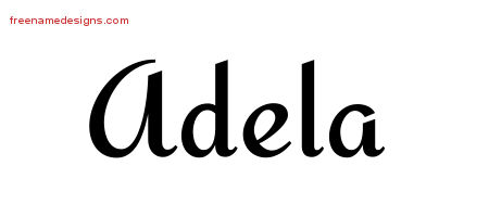Calligraphic Stylish Name Tattoo Designs Adela Download Free