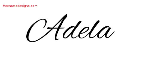 Cursive Name Tattoo Designs Adela Download Free
