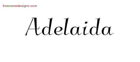 Elegant Name Tattoo Designs Adelaida Free Graphic