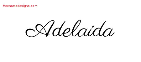 Classic Name Tattoo Designs Adelaida Graphic Download