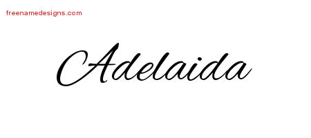 Cursive Name Tattoo Designs Adelaida Download Free