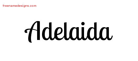Handwritten Name Tattoo Designs Adelaida Free Download