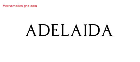 Regal Victorian Name Tattoo Designs Adelaida Graphic Download
