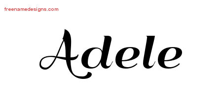 Art Deco Name Tattoo Designs Adele Printable
