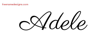 Classic Name Tattoo Designs Adele Graphic Download