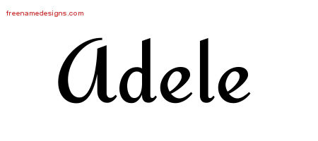 Calligraphic Stylish Name Tattoo Designs Adele Download Free