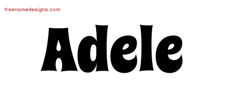 Groovy Name Tattoo Designs Adele Free Lettering