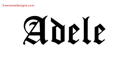 Blackletter Name Tattoo Designs Adele Graphic Download