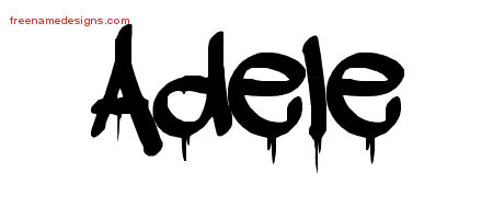 Graffiti Name Tattoo Designs Adele Free Lettering