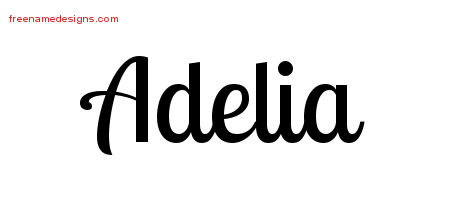 Handwritten Name Tattoo Designs Adelia Free Download