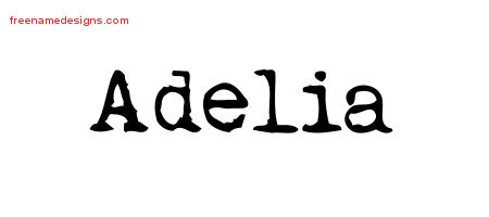 Vintage Writer Name Tattoo Designs Adelia Free Lettering