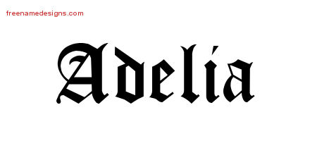 Blackletter Name Tattoo Designs Adelia Graphic Download